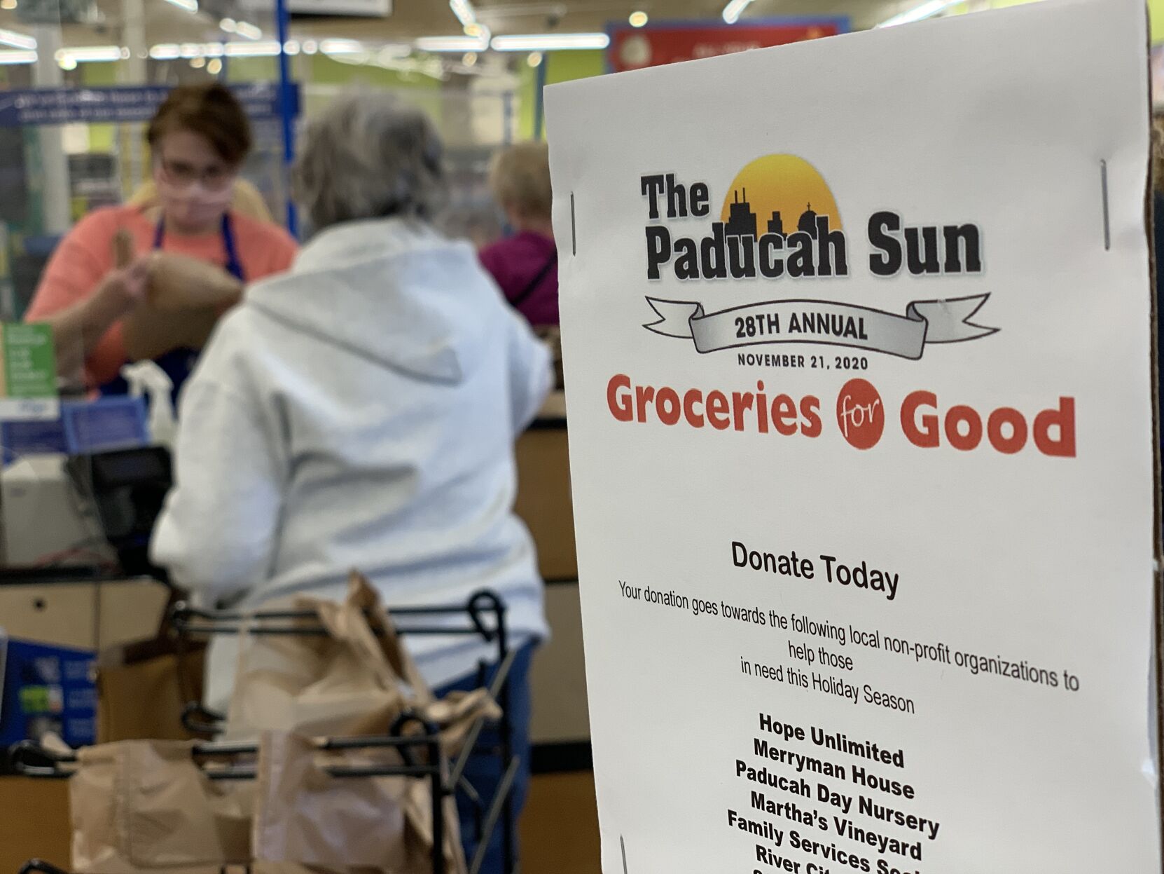 Groceries for Good 2020 sign